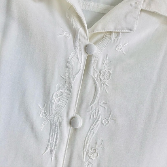Vintage Tops - VINTAGE floral blouse button down shirt top